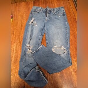 Old Navy Light Blue Distressed Boyfriend Jeans